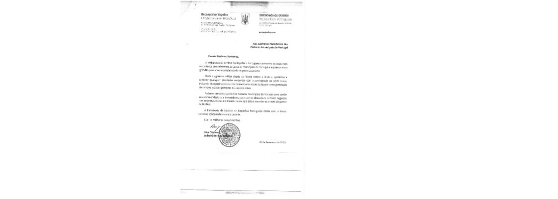 Carta da Embaixada da Ucrânia