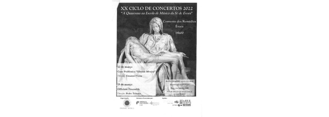 XX Ciclo de Concertos 2022 “A Quaresma na Escola de Música da Sé de Évora”