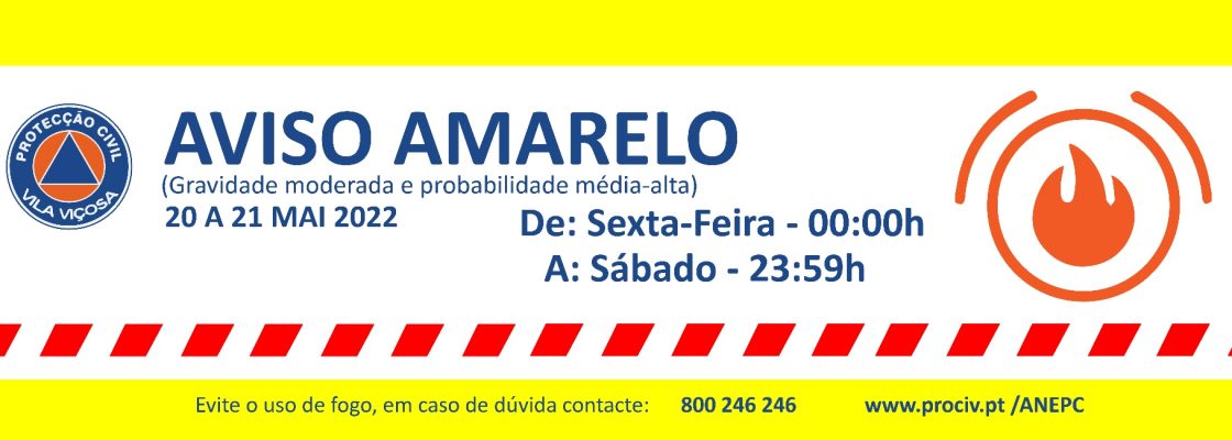 Aviso Amarelo – Risco Moderado de Incêndio