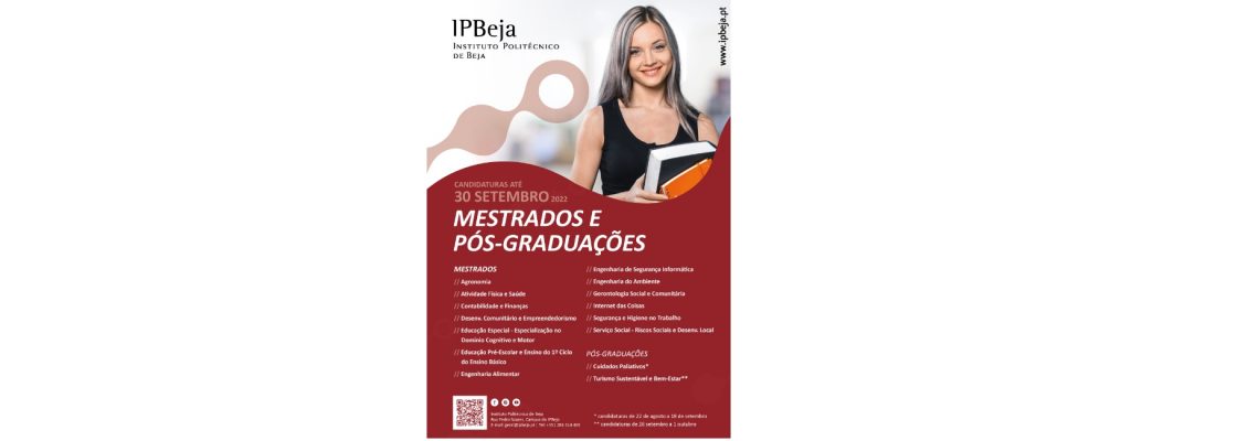 IPBeja tem a decorrer candidaturas à 2ª fase de Mestrados