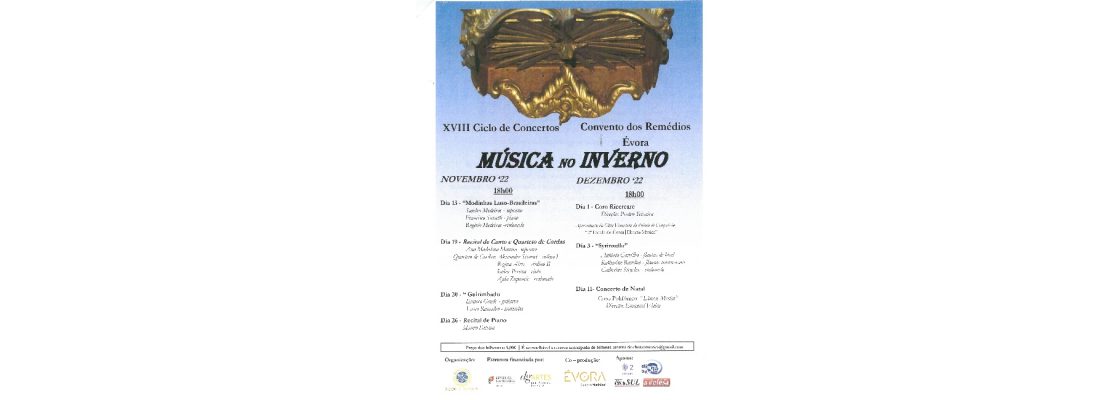 XVIII Ciclo de Concertos “Musica no Inverno” – 2022