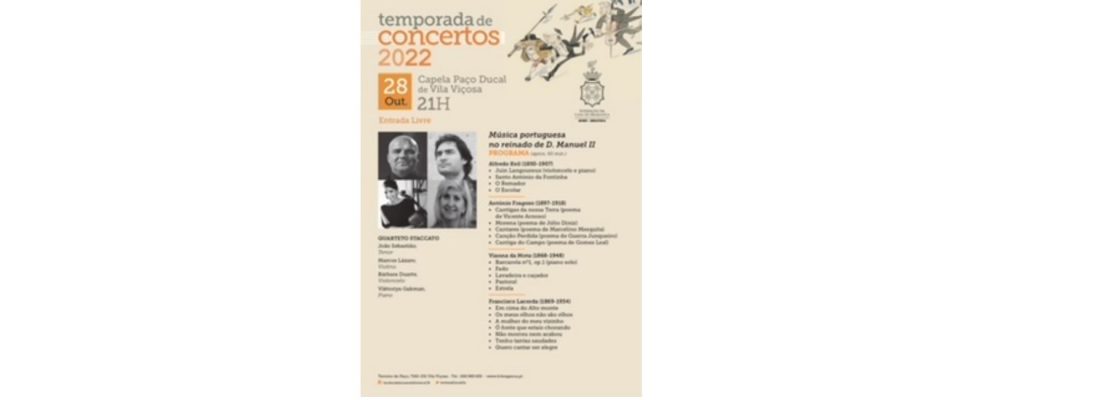 Temporada de Concertos – Capela do Paço Ducal de Vila Viçosa