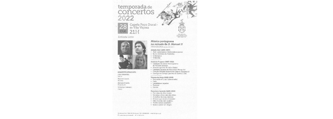 Temporada de Concertos – 28 de Outubro