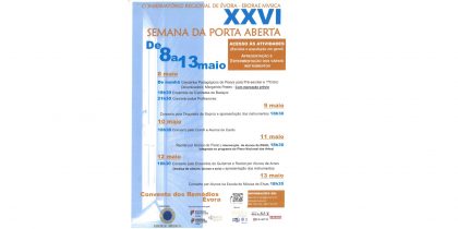 XXVI Semana da Porta Aberta – 8 a 13 Maio