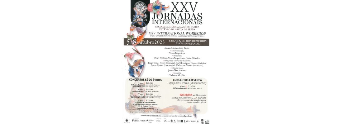 XXV Jornadas Internacionais “Escola de Música da Sé de Évora” – 5 a 8 Outubr...