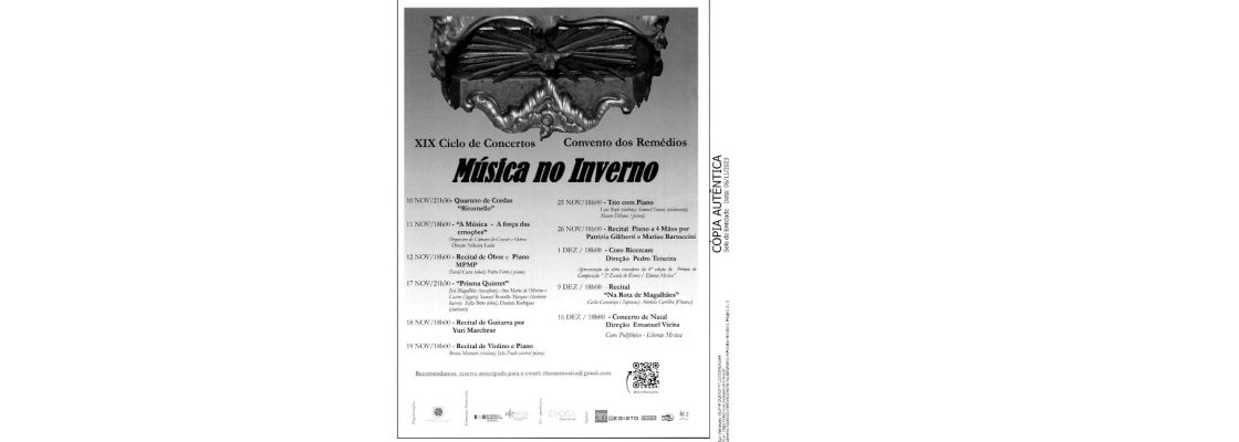 XIX Ciclo de Concertos – Música no Inverno