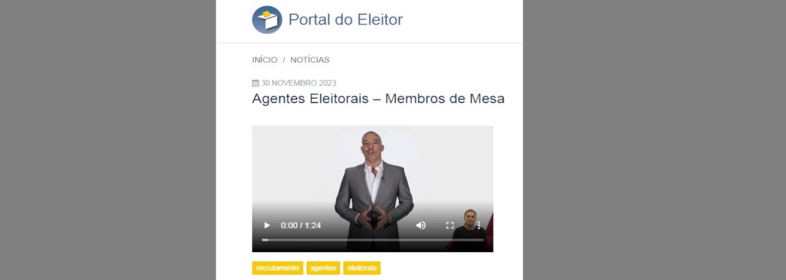 Curso Online “Agentes Eleitorais – Membros da Mesa”