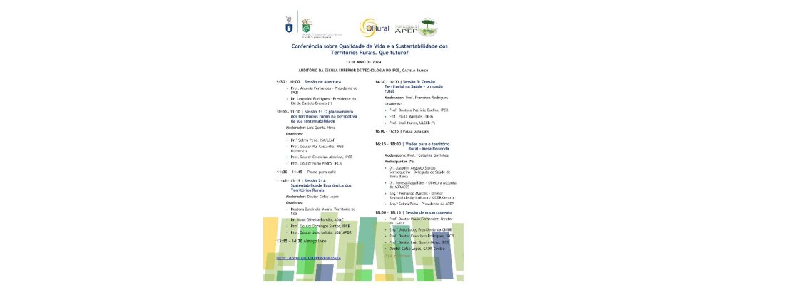 Conferência sobre a Qualidade de Vida e a Sustentabilidade dos Territórios Rurais