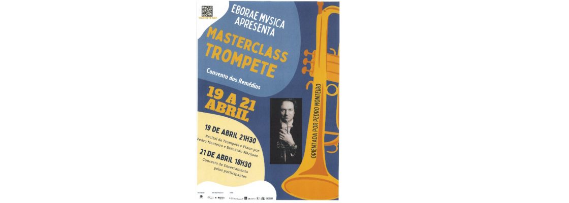 Masterclass de Trompete Orientada por Pedro Monteiro – 19 a 21 Abril